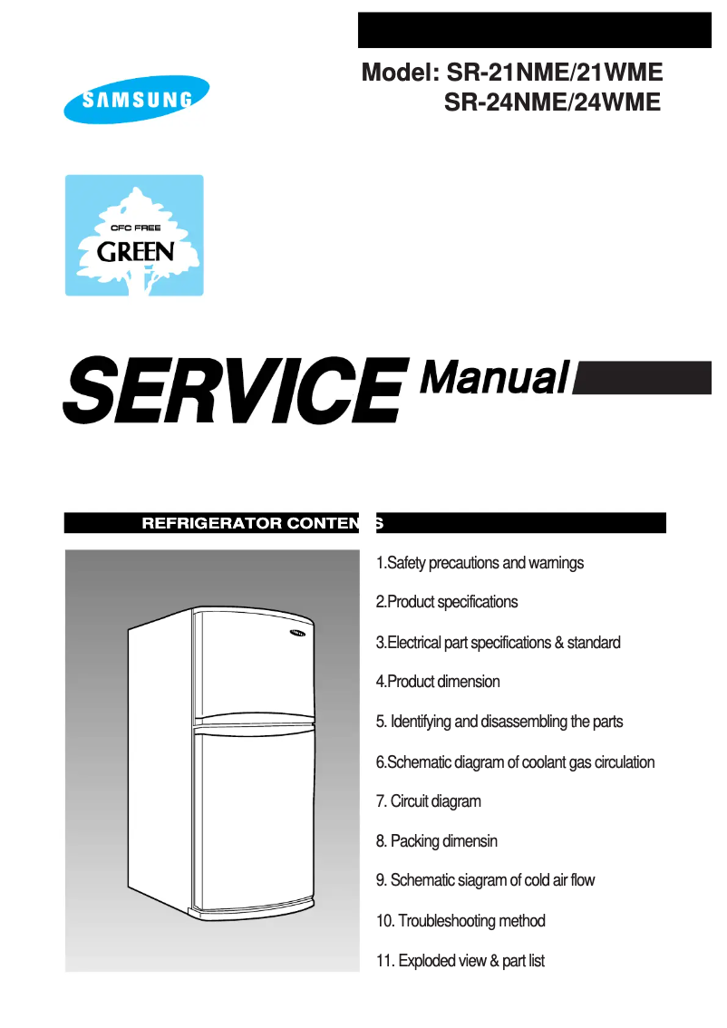 Page 1 de la notice Manuel utilisateur Samsung SR-24NME