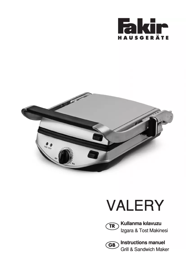 Page 1 de la notice Manuel utilisateur Fakir Valery