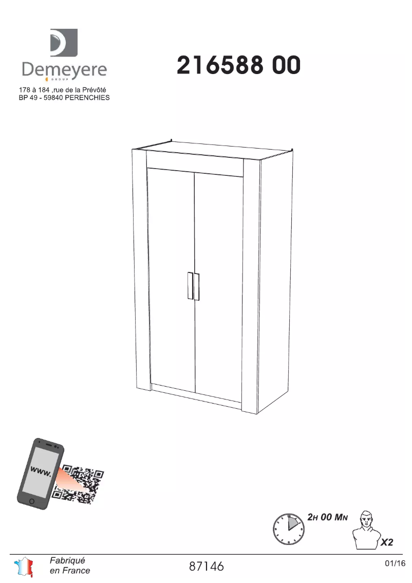 Page 1 de la notice Manuel utilisateur Demeyere Cherubin