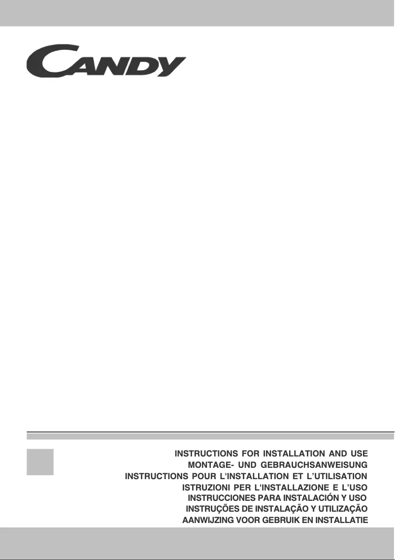 Page n°1 - Manuel utilisateur Candy CSDH 9110 AQUA
