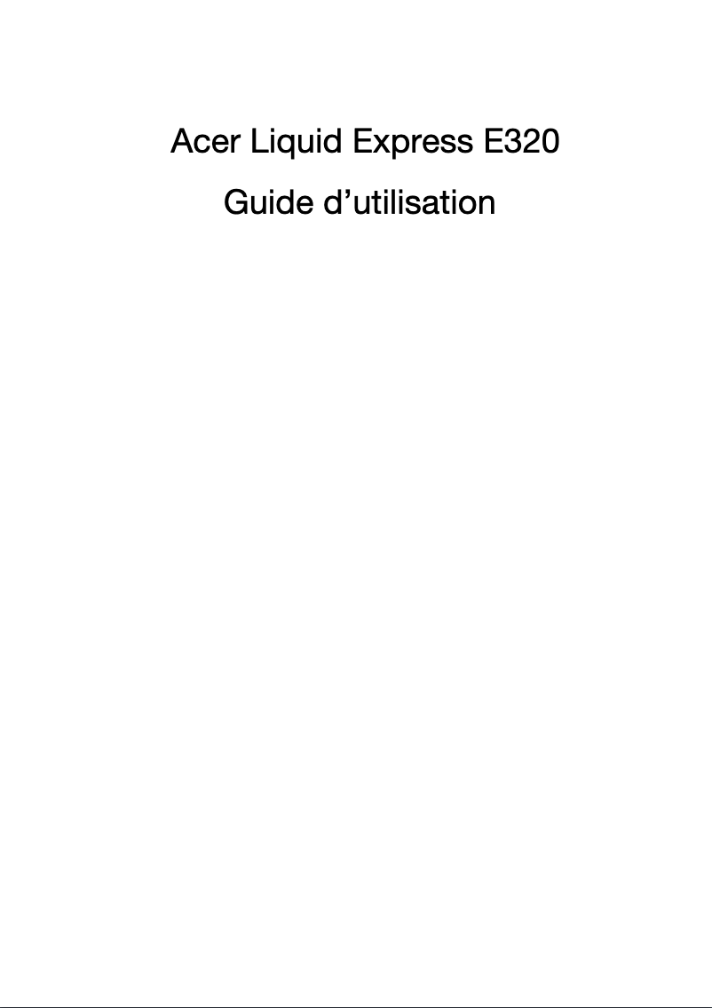 Imagen de la primera página del manual del dispositivo Liquid Express E320