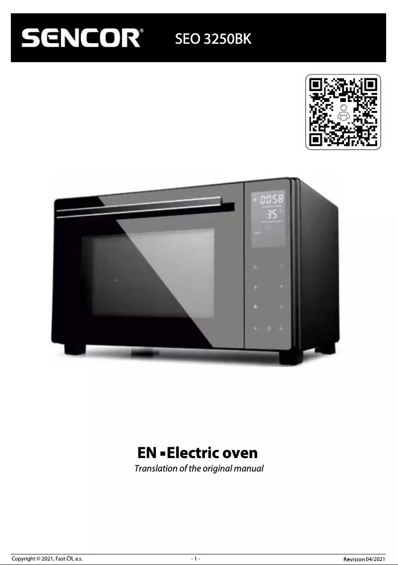 Image de la première page du manuel de l'appareil SEO 3250BK