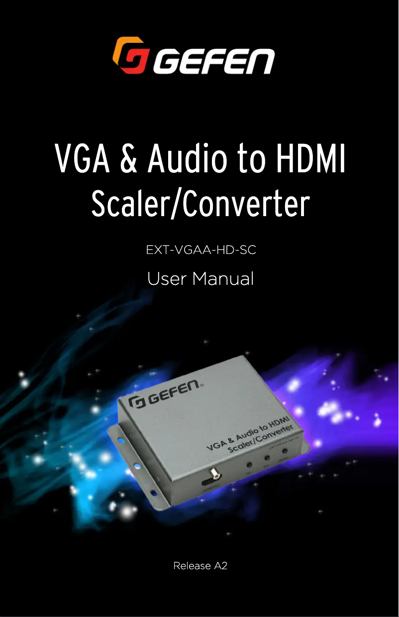 Page 1 de la notice Manuel utilisateur Gefen EXT-VGAA-HD-SC