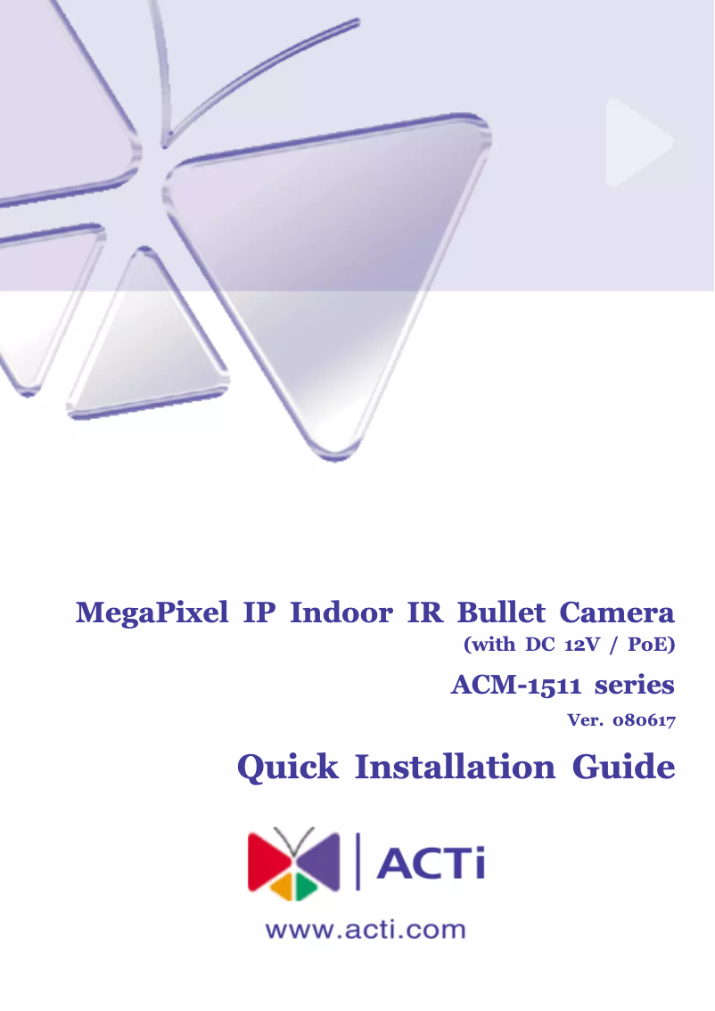 Image de la première page du manuel de l'appareil ACM-1511