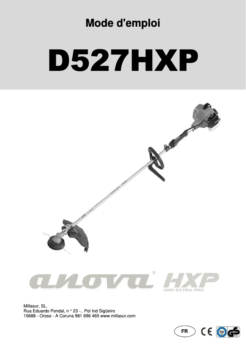 Imagen de la primera página del manual del dispositivo D527HXP