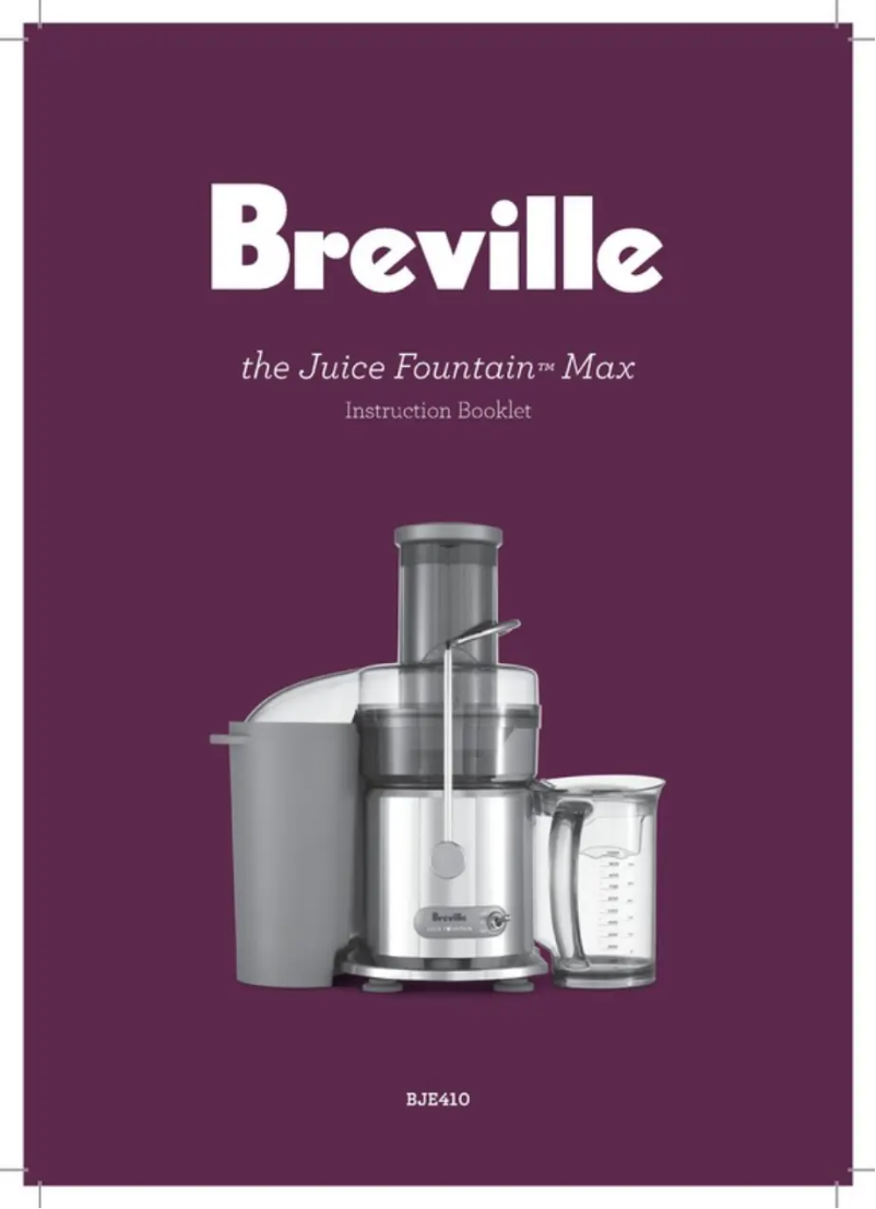 Page n°1 - Manuel utilisateur Breville Juice Fountain Max BJE410