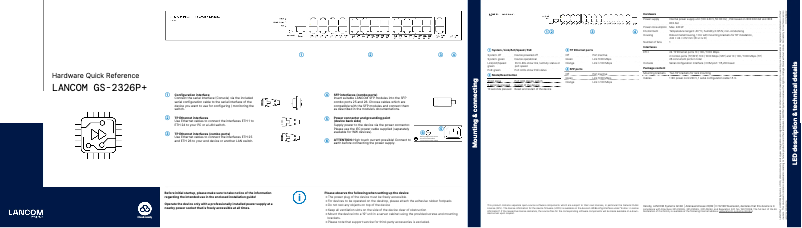 Image de la première page du manuel de l'appareil GS-2326P+