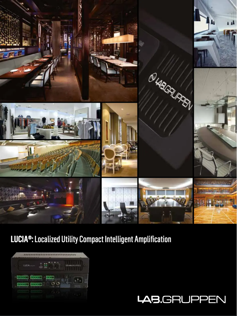 Page 1 de la notice Brochure Lab Gruppen LUCIA 240/2