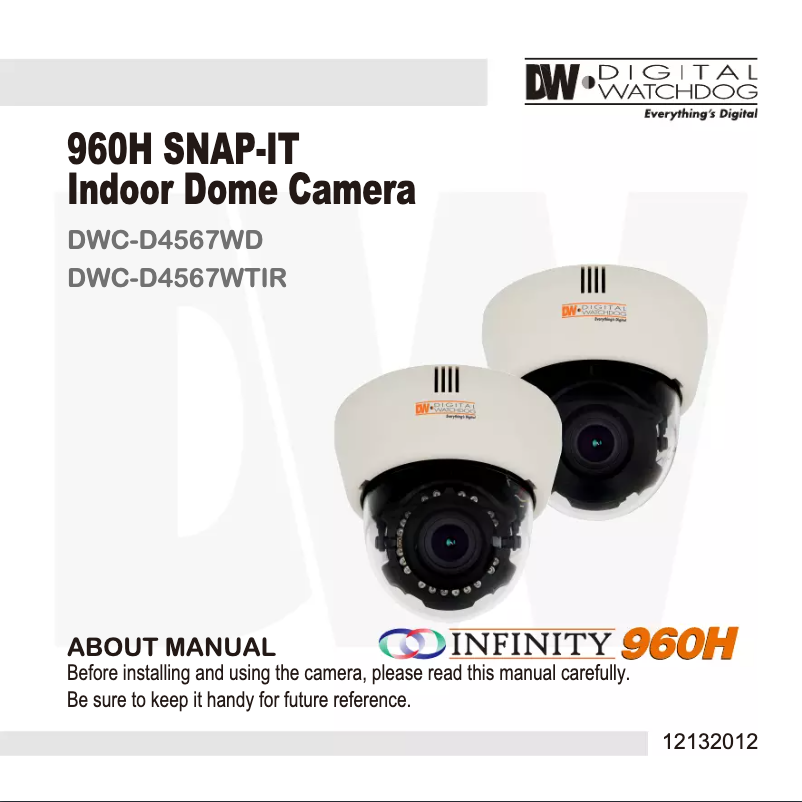Page 1 de la notice Manuel utilisateur Digital Watchdog Infinity 960H DWC-D4567WD