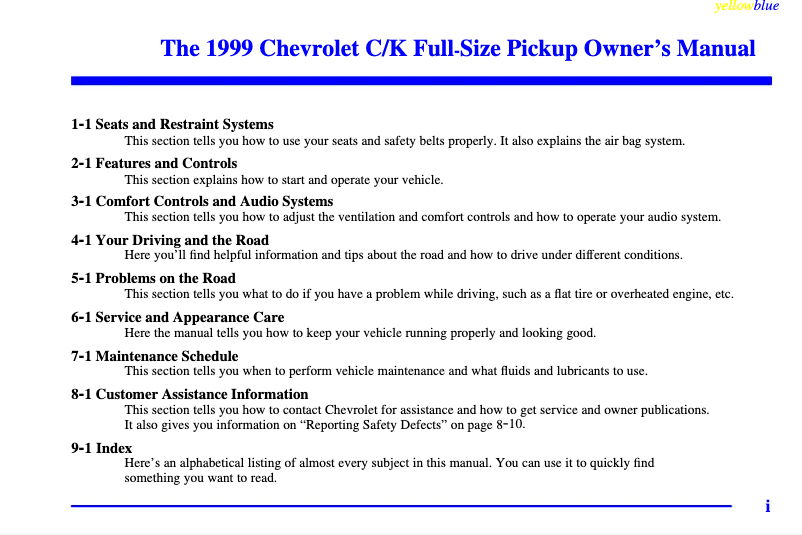 Image de la première page du manuel de l'appareil Tracker (1999)