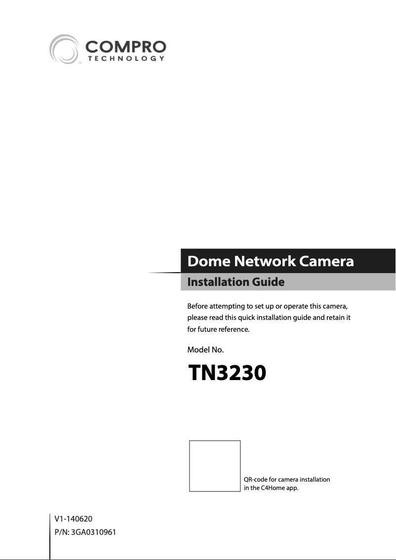 Image de la première page du manuel de l'appareil TN3230