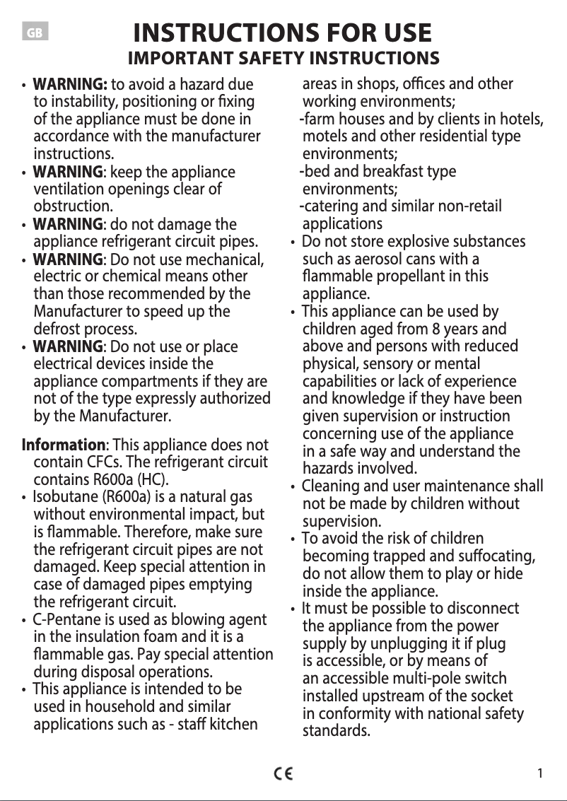 Page 1 de la notice Mode d'emploi Indesit OS 1A 200 H 2 UK