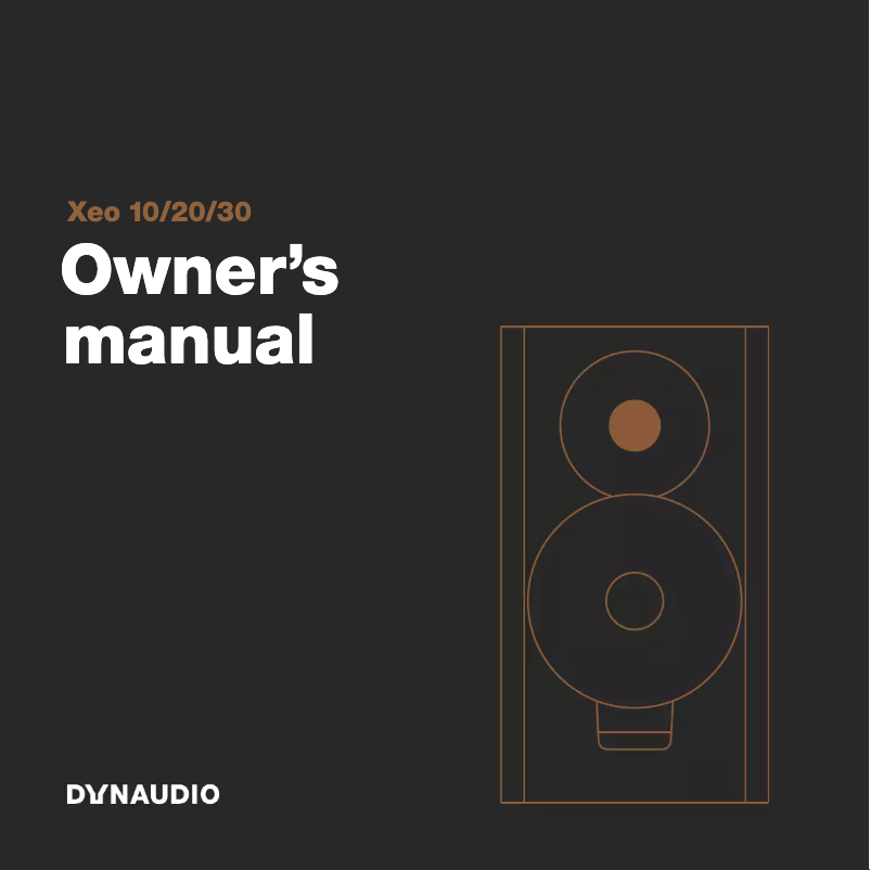 Page 1 de la notice Manuel utilisateur Dynaudio Xeo 10
