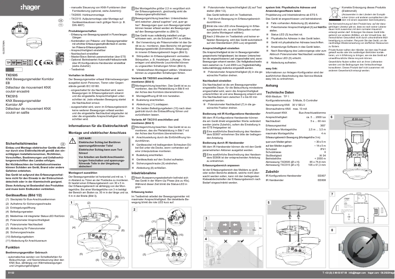 Page n°1 - Instructions / montage Hager TXC515