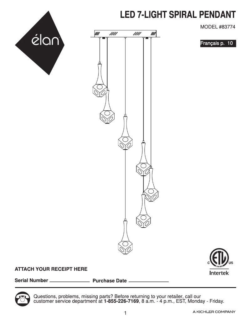 Página 1 del manual Manual de usuario Elan Rockne 83774
