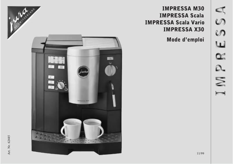 Image de la première page du manuel de l'appareil Impressa M30