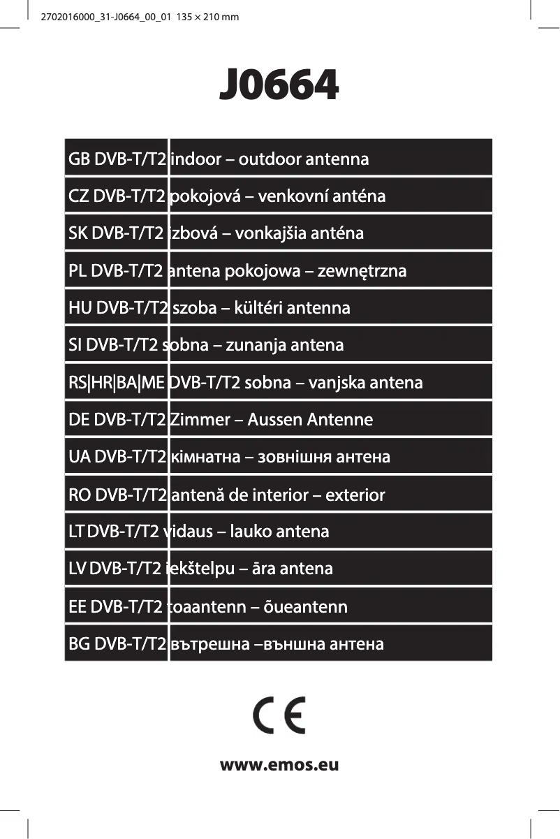 Image de la première page du manuel de l'appareil J0664