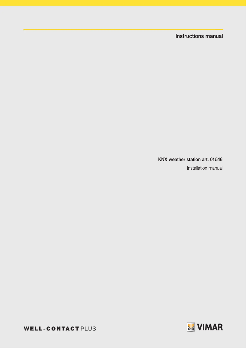 Page 1 de la notice Manuel utilisateur Vimar 01546