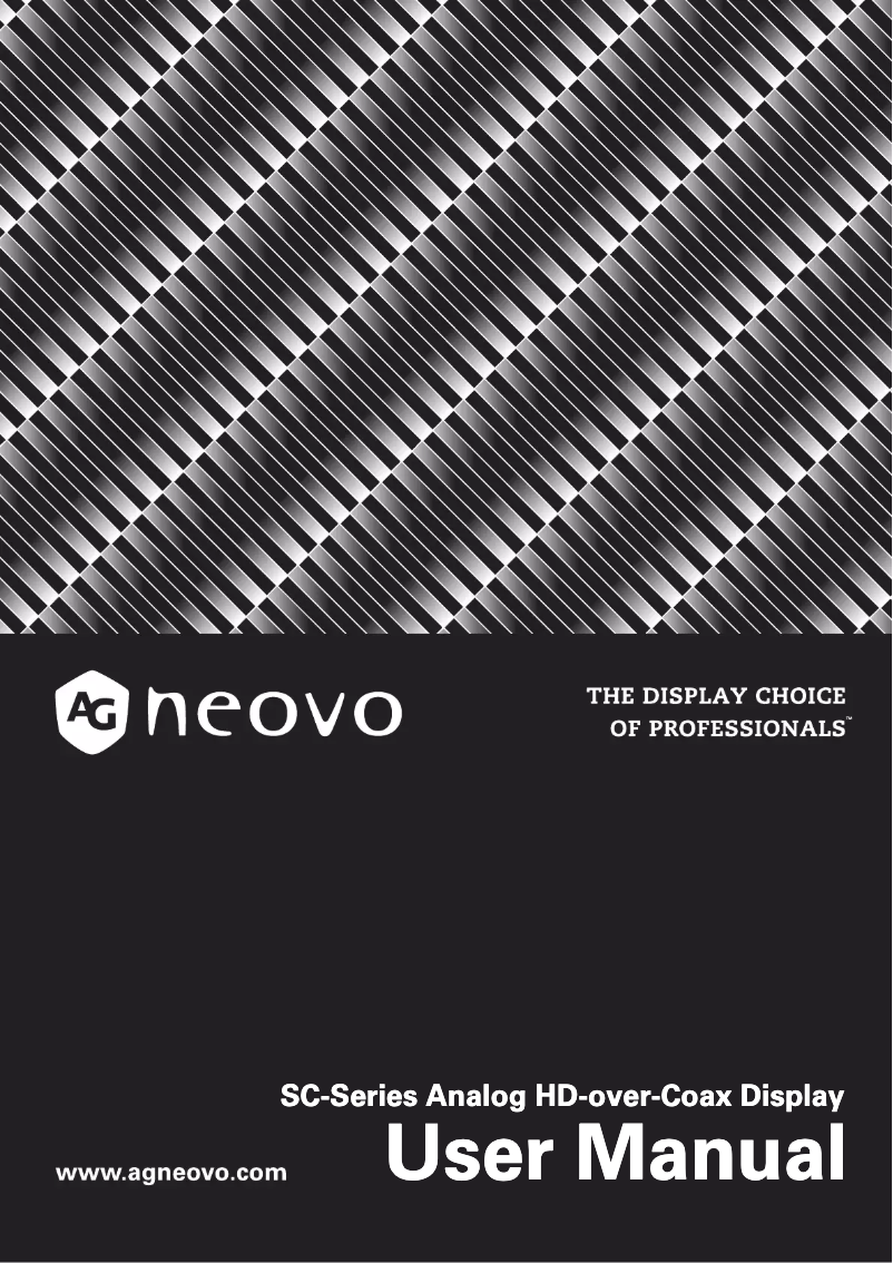 Page 1 de la notice Manuel utilisateur AG Neovo SC-19AH