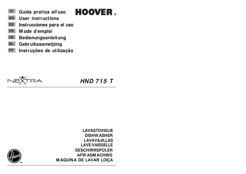 Page n°1 - Manuel utilisateur Hoover HND 715T-86S