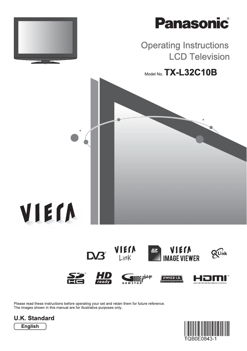 Página 1 del manual Manual de usuario Panasonic Viera TX-L32C10B