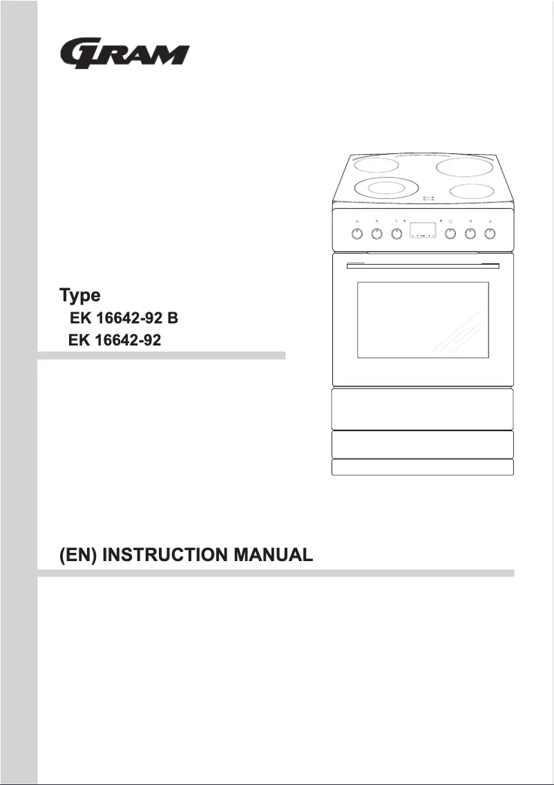 Page 1 de la notice Manuel utilisateur Gram EK 16642-92