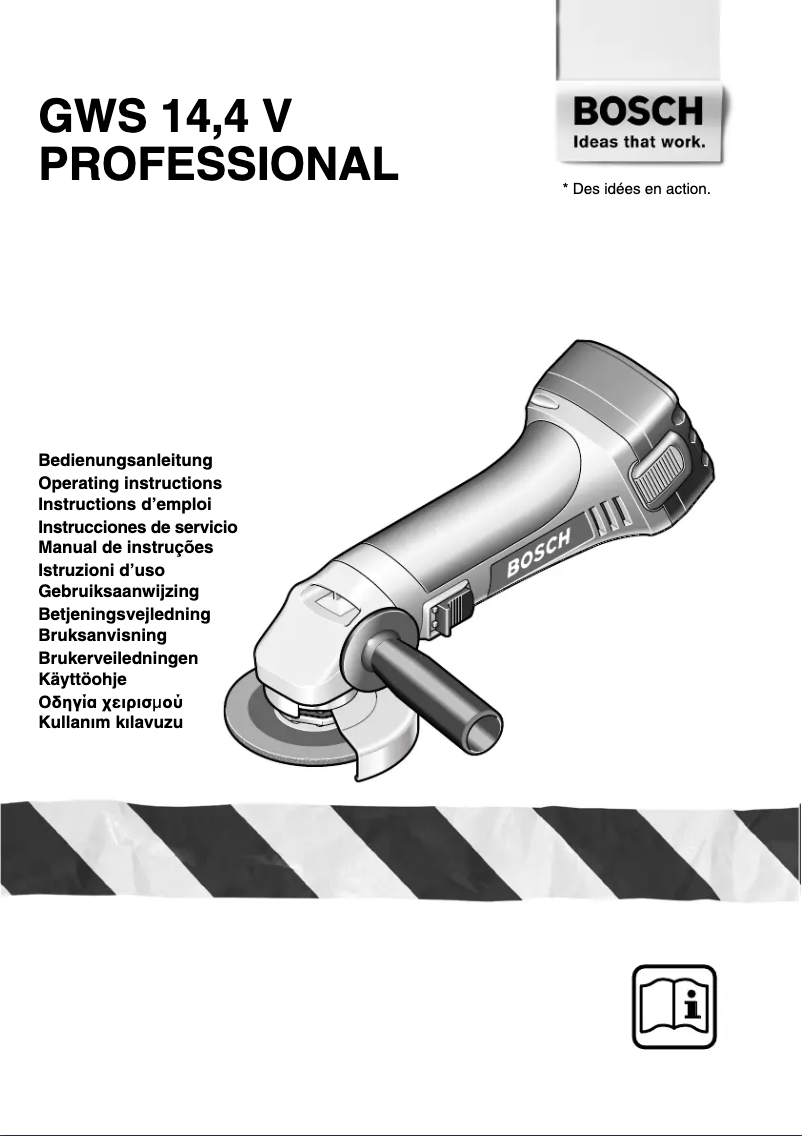 Page 1 de la notice Manuel utilisateur Bosch GWS 14.4 V Professional