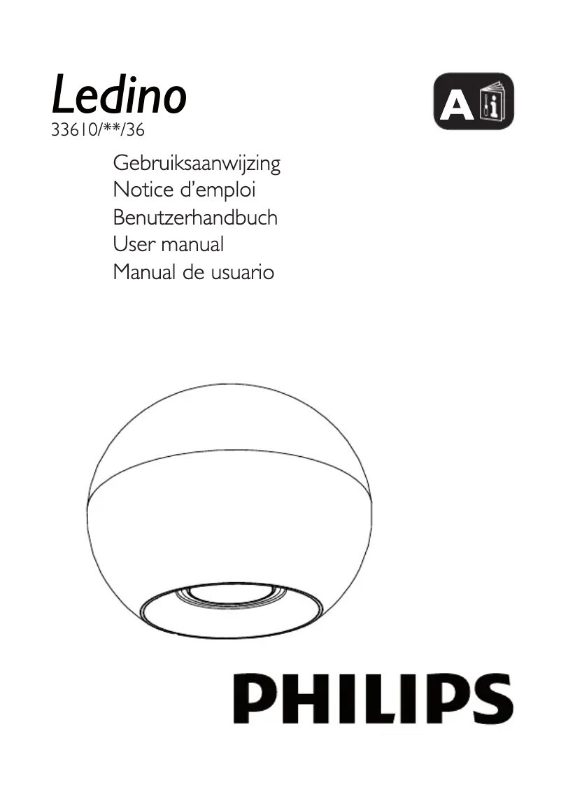 Page 1 of the manual User Manual Philips Ledino 336103136