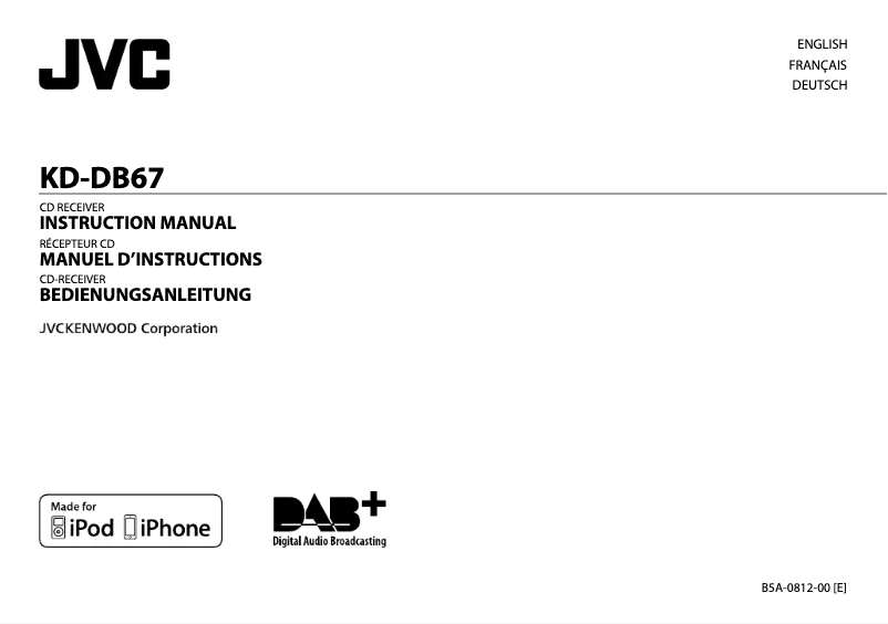 Image de la première page du manuel de l'appareil KD-DB67E