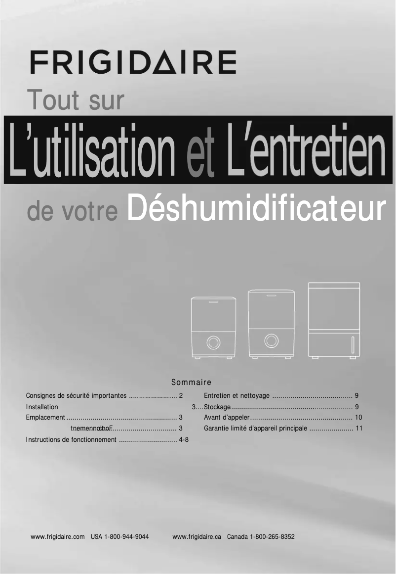 Image de la première page du manuel de l'appareil FFAD7033R1