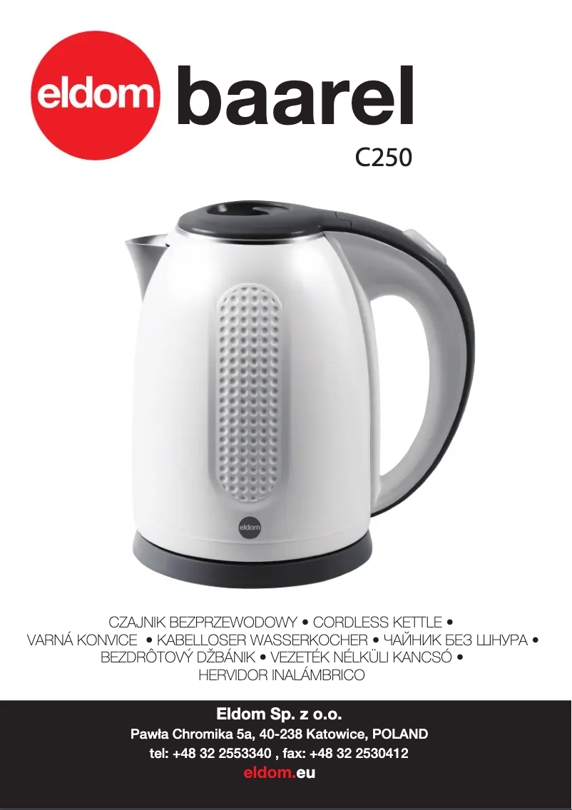 Page 1 de la notice Manuel utilisateur Eldom Baarel C250