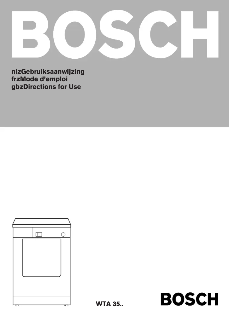 Image de la première page du manuel de l'appareil WTA3500FG