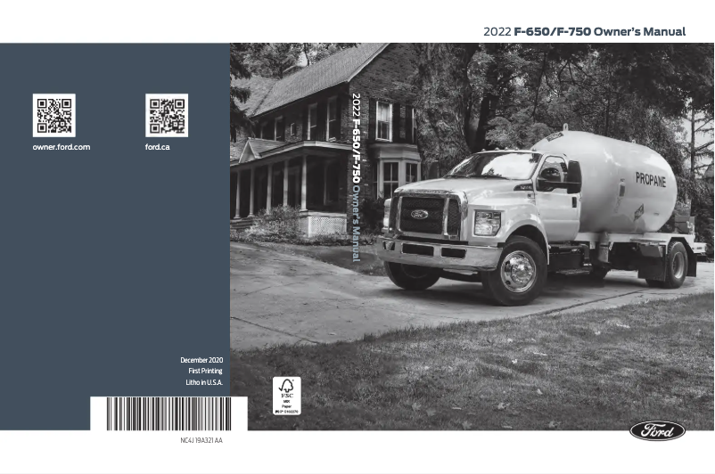 Page n°1 - Manuel utilisateur Ford F-650 (2022)