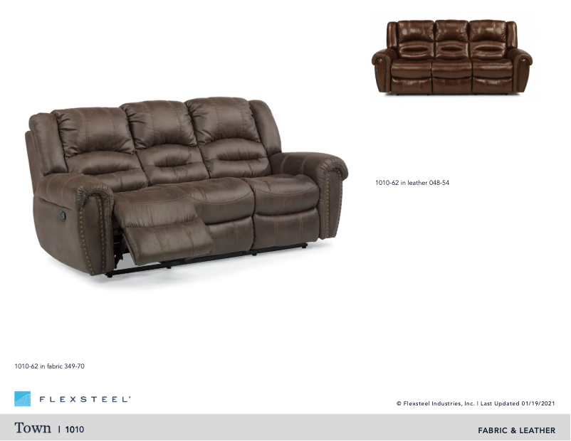 Page n°1 - Mode d'emploi Flexsteel Town 1010-62