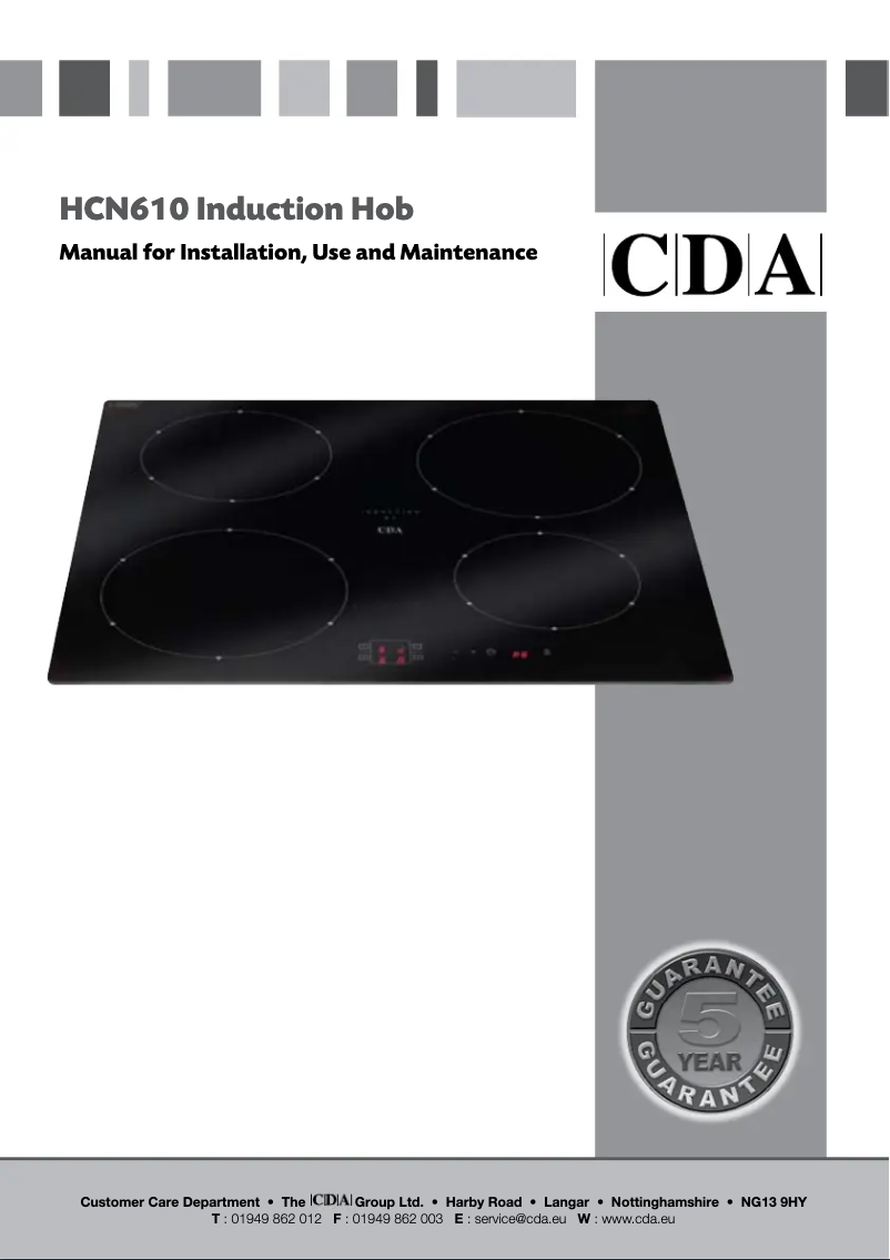 Image de la première page du manuel de l'appareil HCN610F