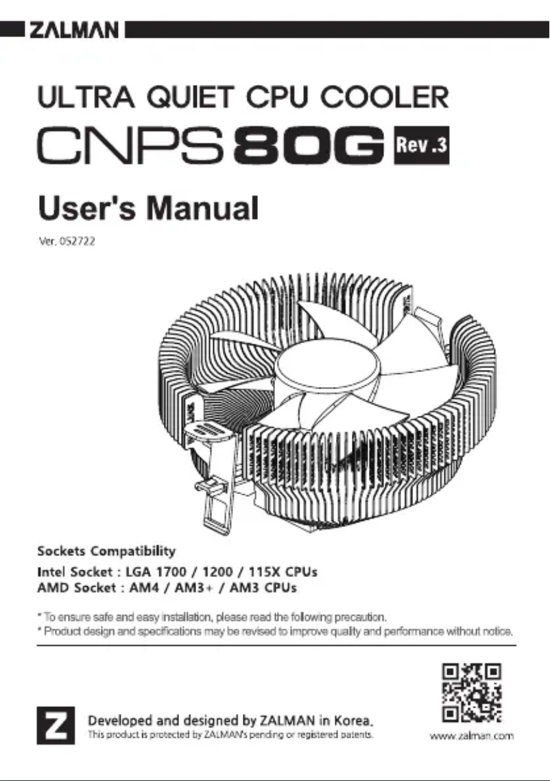 Image de la première page du manuel de l'appareil CNPS80G Rev.3