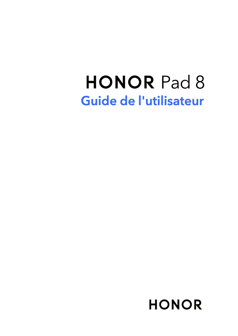Image de la première page du manuel de l'appareil Pad 8