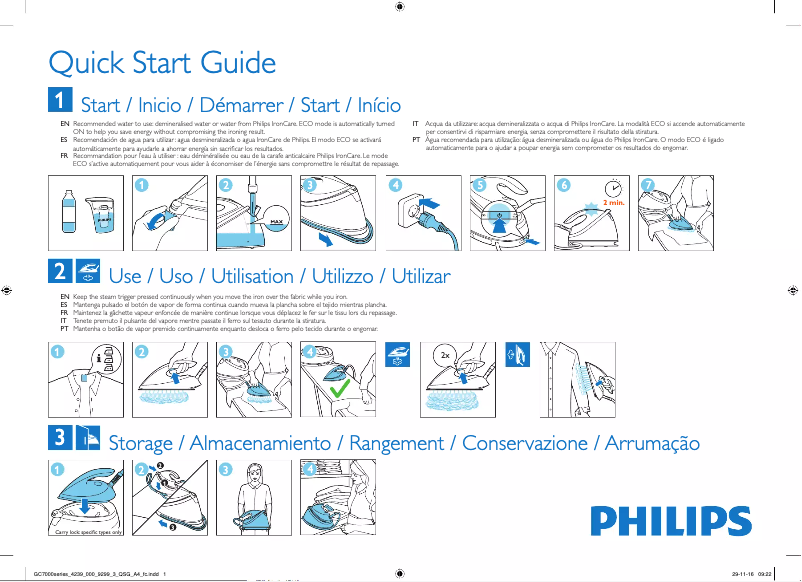 Page n°1 - Manuel utilisateur Philips 7300 series GC7330