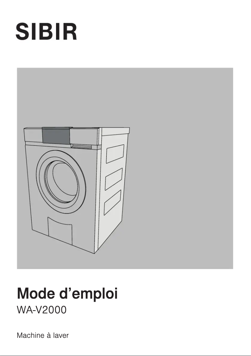 Page 1 de la notice Manuel utilisateur SIBIR WA-V2000