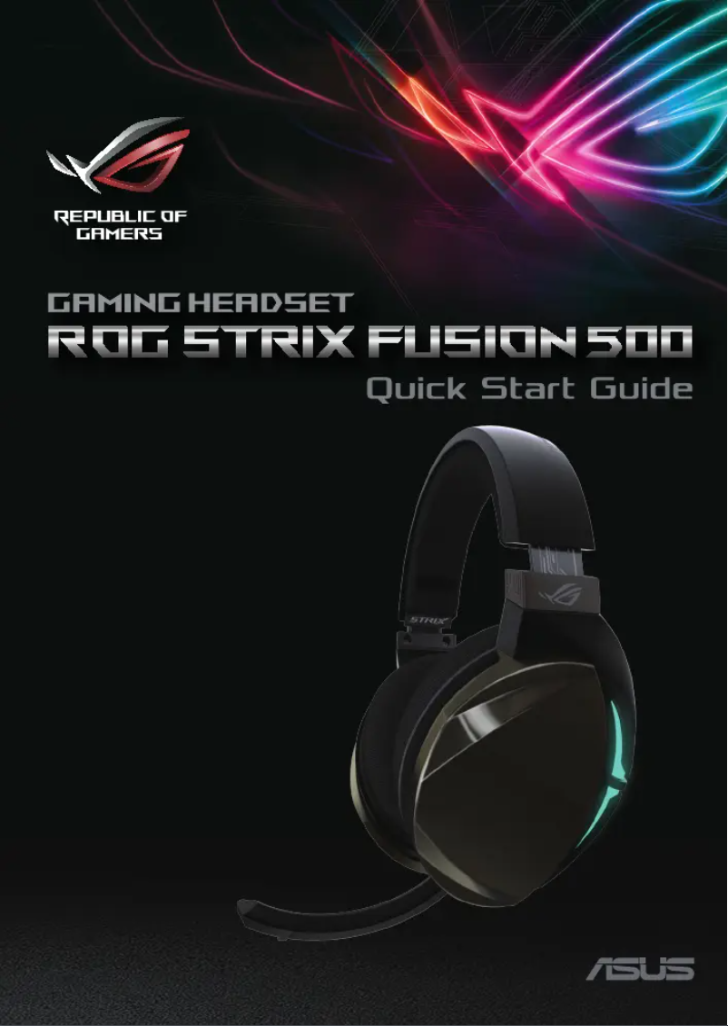Image de la première page du manuel de l'appareil ROG Strix Fusion 500