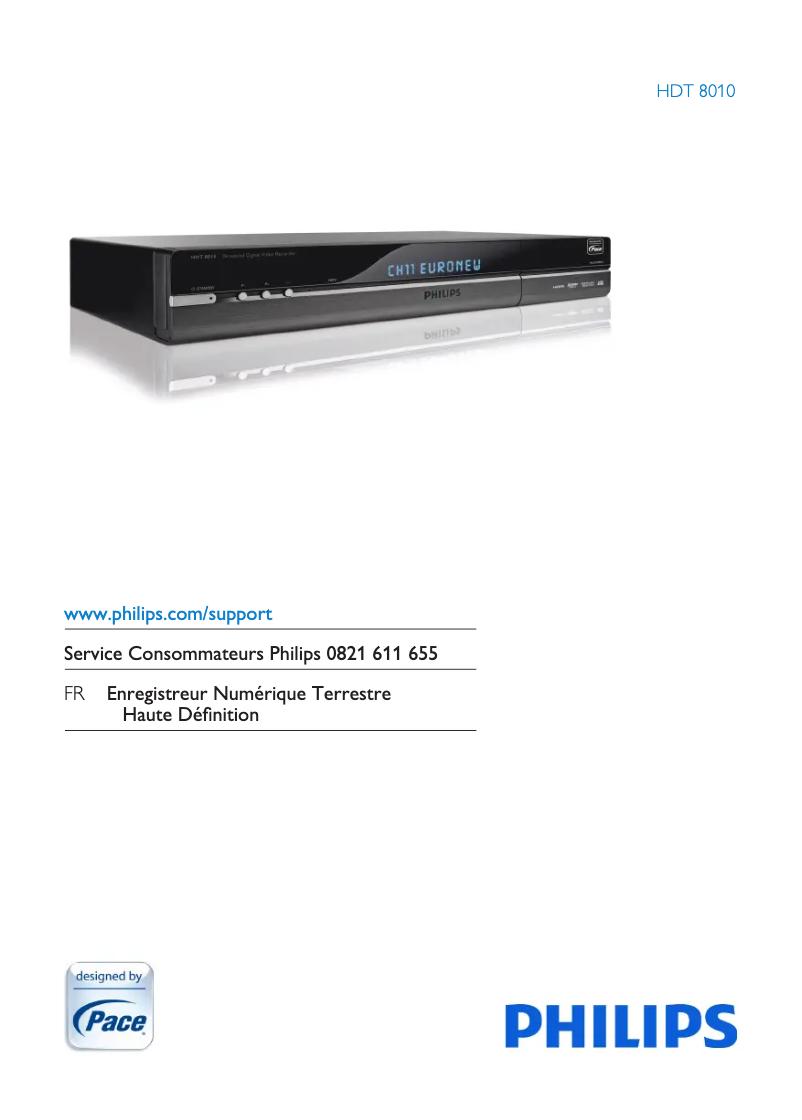 Page 1 de la notice Manuel utilisateur Philips HDT8010