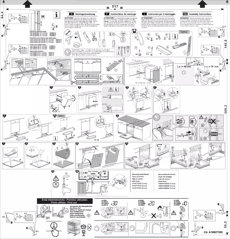 Page n°1 - Guide d'installation Electrolux GA55LV