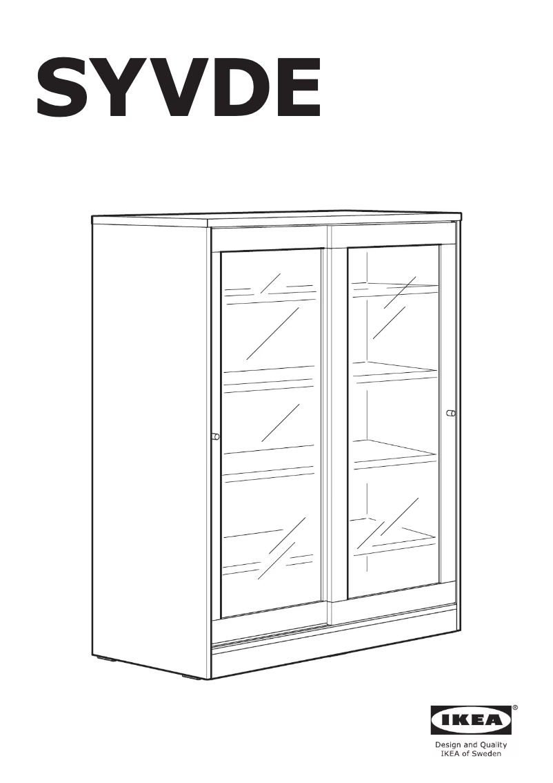 Page 1 de la notice Instructions / montage Ikea SYVDE
