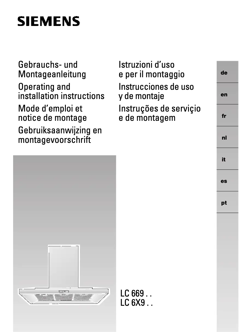 Page 1 de la notice Manuel utilisateur Siemens LC6X951