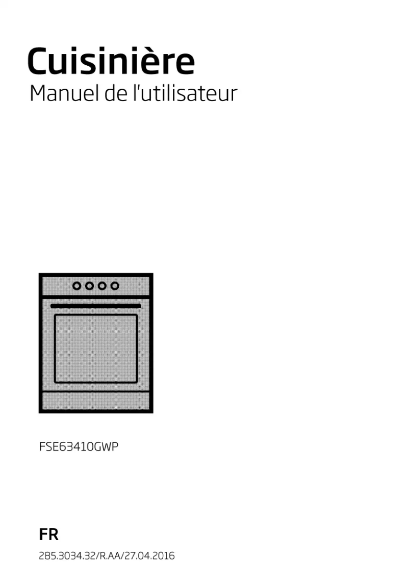 Page 1 de la notice Manuel utilisateur Beko FSE 63410 GWP