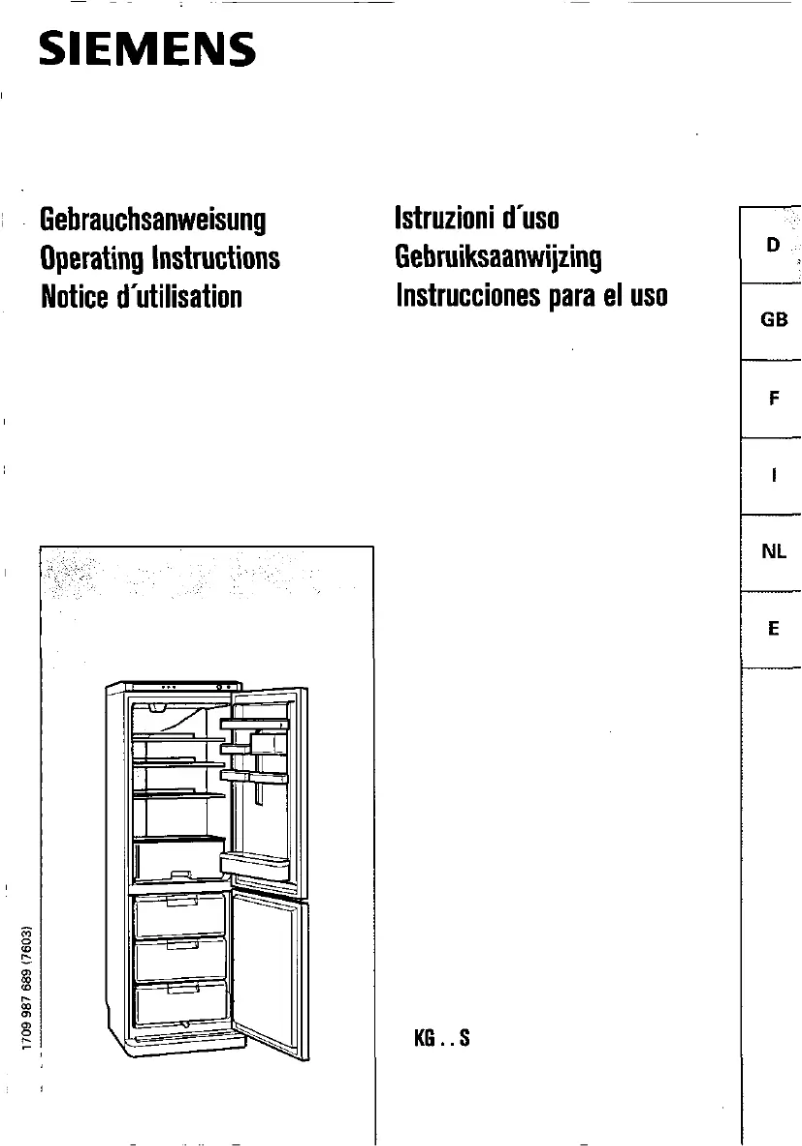 Page n°1 - Manuel utilisateur Siemens KG43S120