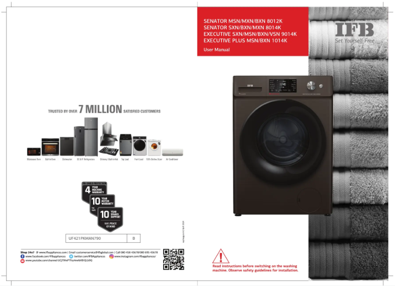 Page n°1 - Manuel utilisateur IFB Senator SXN 8012K