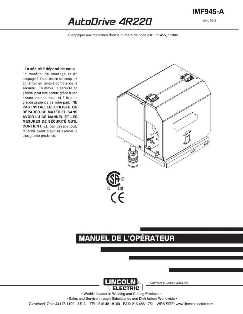Image de la première page du manuel de l'appareil AutoDrive 4R220