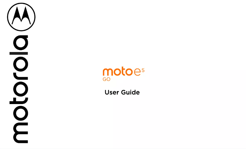Image de la première page du manuel de l'appareil Moto E5 Go