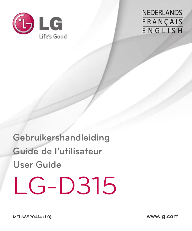 Page n°1 - Manuel utilisateur LG LG-D315